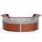 Linea Italia Reception Desk 107 in D X 46 in H, 11.8 ft W X Thermofused Laminate, Clear, Cherry ZUC318 - alternate 1